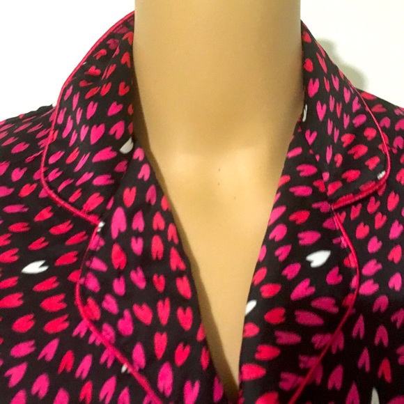 betsy Johnson Pajama Jacket Top floral button down size small preowned - Picture 3 of 6